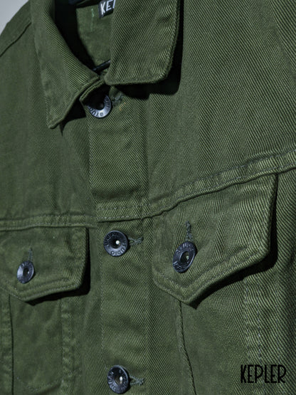 Military Green Denim Jacket